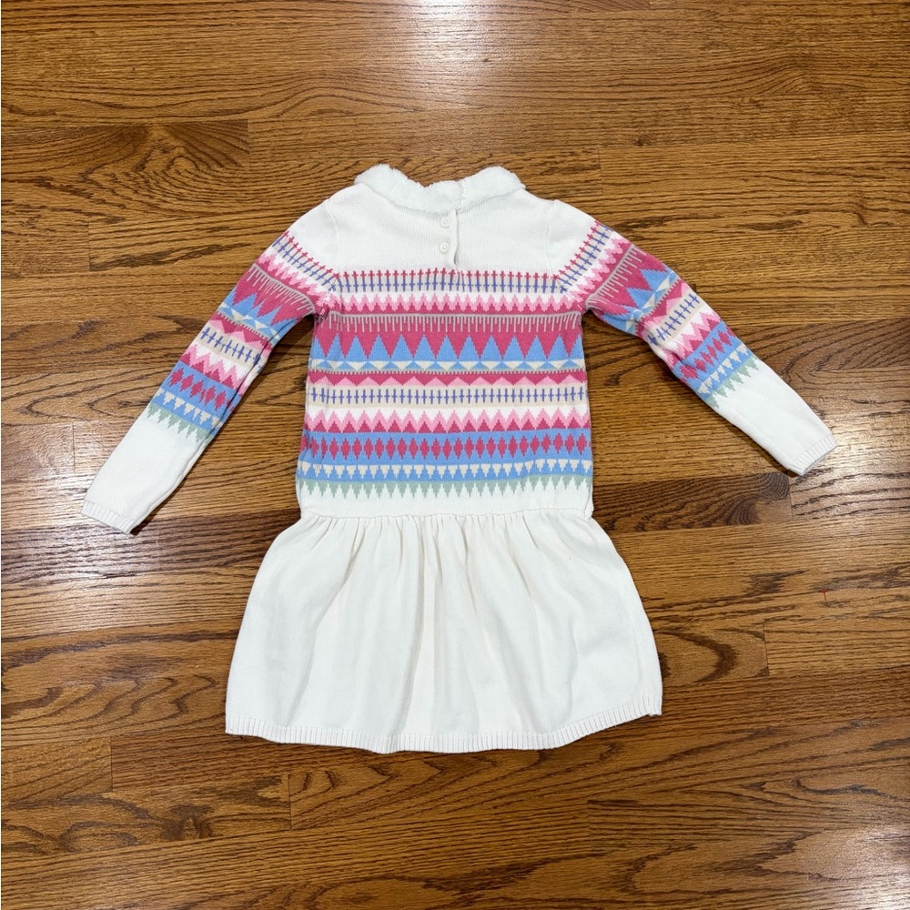 Gymboree Girls Fairisle Sweater Dress - Little Snowflake - White - Picture 2 of 4